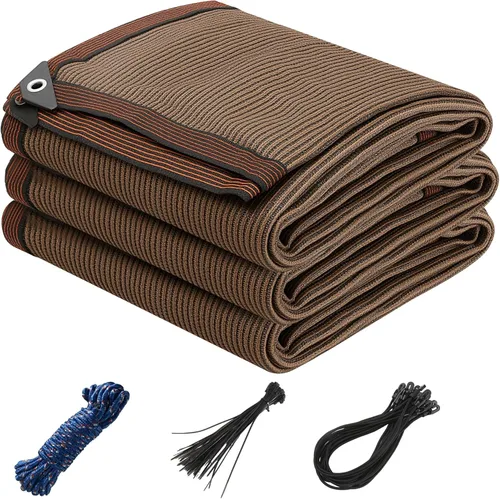 Miniatura 8 de Lona de malla duradera resistente a los rayos UV con ojales y bordes reforzados, red de sombra para plantas, invernadero, perrera, patio, casa