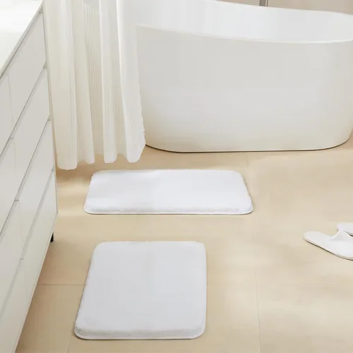 Miniatura 61 de TECHMILLY Alfombras Corredoras de Baño Super Suaves Peludas, Alfombras de Baño de Microfibra Gruesas Antideslizantes Absorbentes, Tapete de Baño