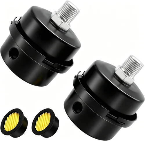 Miniatura 6 de 2 silenciadores de compresor de aire de rosca de 1/2 pulgada, filtro de admisión de compresor de aire, accesorios de 0.787 in para generadores