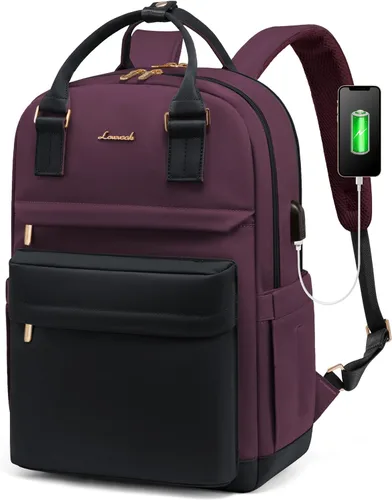 Miniatura 13 de LOVEVOOK - Mochila de computadora portátil para mujeres y niñas, mochila de 15.6 pulgadas impermeable para estudiantes, linda bolsa para libros
