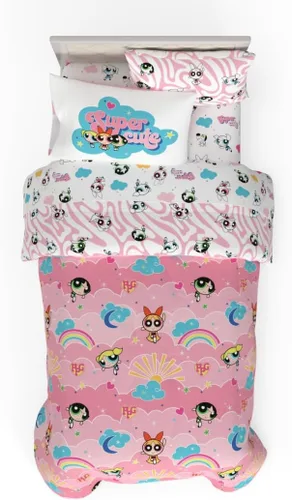 Miniatura 14 de Franco - Juego de ropa de cama coleccionable Nintendo Donkey Kong, 5 piezas, edredón reversible supersuave y juego de sábanas con funda, tamaño Rojo