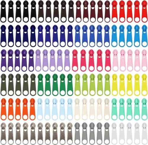 Miniatura 17 de DOITEM 31 yardas, 10 unidades de cremalleras de costura #3, cremalleras de bobina de nailon surtidos para coser con 40 deslizadores de cremallera