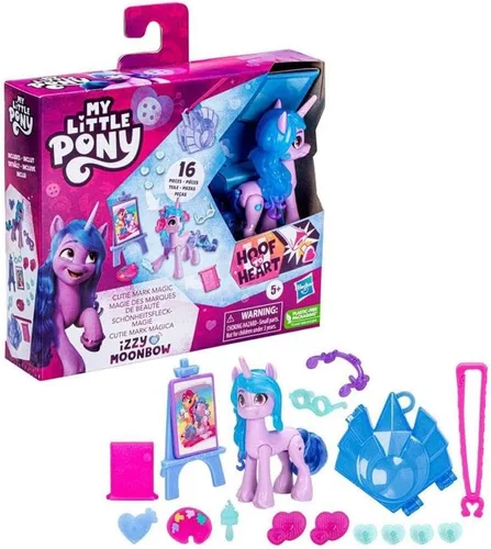 My Little Pony: Haz Tu Marca Juguetes Cutie Magic Izzy Moonbow - Pony de 7.6 cm de la pezuña al corazón con accesorios sorpresa, para niños de 5