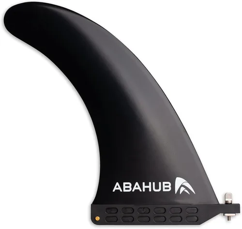Abahub Aleta central única SUP de 9/10 pulgadas con 1 tornillo de aleta sin herramienta, aletas de repuesto de SUP reforzadas con fibra de vidrio de