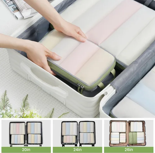 Miniatura 136 de BAGAIL 4 Set/6 Set Ultraligero Compresión Embalaje Cubos Organizador de Embalaje para Accesorios de Viaje Equipaje Maleta Mochila