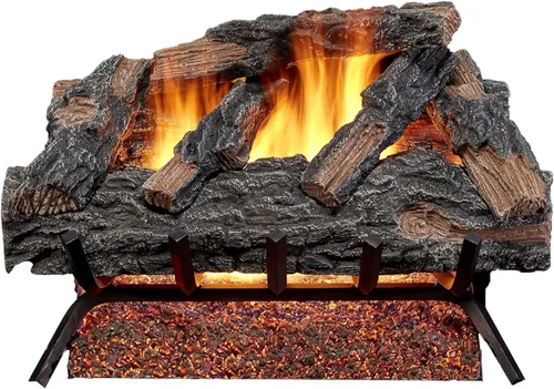Miniatura 8 de HearthSense MO18HVL Juego de Troncos de Chimenea Ventilados de Gas Natural con Encendido por Cerilla, 45000 BTU, Calienta hasta 1650 Pies Cuadrados