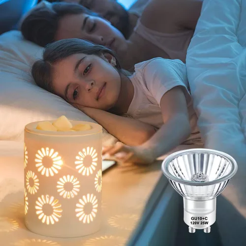 Miniatura 5 de TAIYALOO Bombilla halógena GU10 120V 25W NP5 Bombilla de repuesto para calentador de velas, quemador de cera aromática, derretido de fragancia