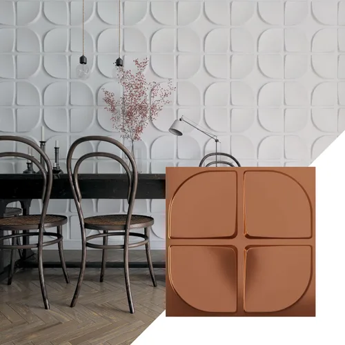 Miniatura 3 de Ekena Millwork WP20X20EUWH 19 5/8 pulgadas de ancho x 19 5/8 pulgadas de alto Edmund EnduraWall Decorativo 3D Panel de pared cubre 2.67 pies