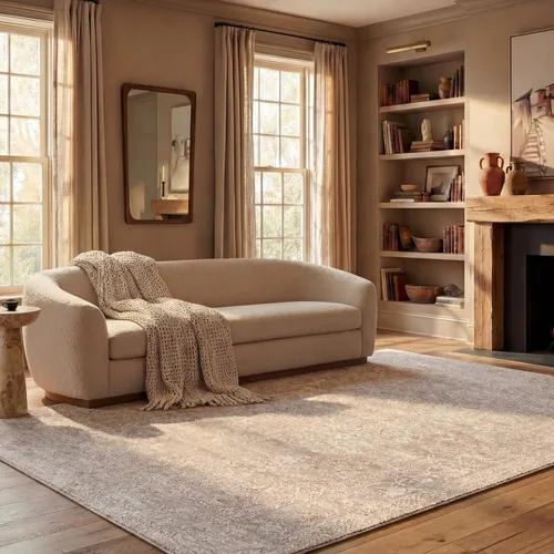 Miniatura 44 de SAFAVIEH Alfombra de área de 9x12 pies - Colección Reflection - Grande - Beige y crema, no desprende pelusa y es fácil de limpiar, ideal para sala