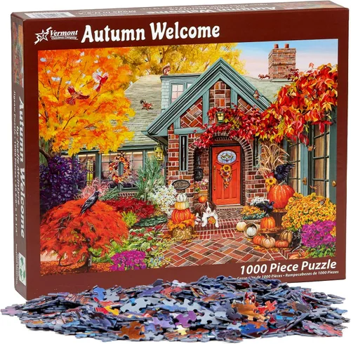 Miniatura 5 de Vermont Christmas Company Rompecabezas de bienvenida de otoño de 1000 piezas