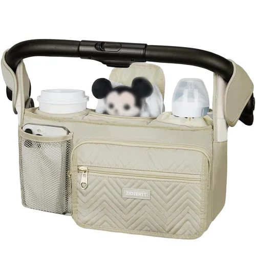 Miniatura 12 de Carrito doble para cochecito compatible con Bob Duallie, Baby Jogger City Mini Gt2 y Zoe Twin V2, consola doble para cochecito con bolsa enfriadora