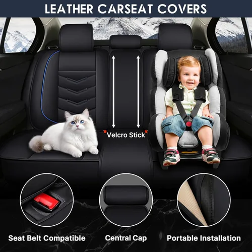 Miniatura 5 de Juego completo de fundas de asiento de vehículo, para Dodge RAM 2500 2000-2022, de cuero impermeable, protectores de asiento, adecuados para bolsa