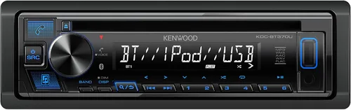 KENWOOD KDC-BT370U Radio estéreo para coche con CD, Bluetooth, radio AM/FM, USB de alta potencia frontal, Alexa incorporada