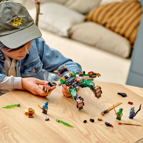 Miniatura 3 de LEGO NINJAGO 71817 - Juego de batalla personalizable con Mech de Poder Elemental de Lloyd con 3 figuras de acción Ninja, juego de aventuras