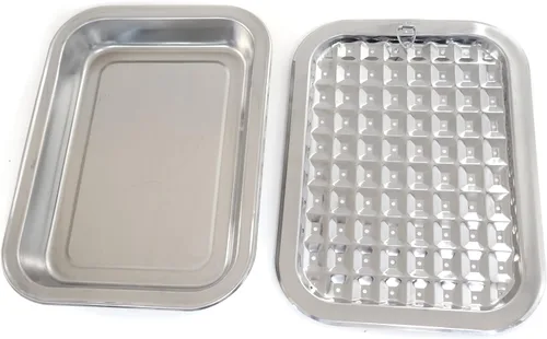 Miniatura 3 de Norpro 274 - Juego de sartenes para asar, acero inoxidable, 17 pulgadas, color plateado