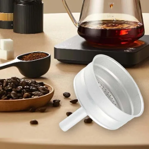 Miniatura 2 de Fenteer Embudo de reemplazo de olla de aluminio con filtro de moka, herramientas de cocina, 3 tazas