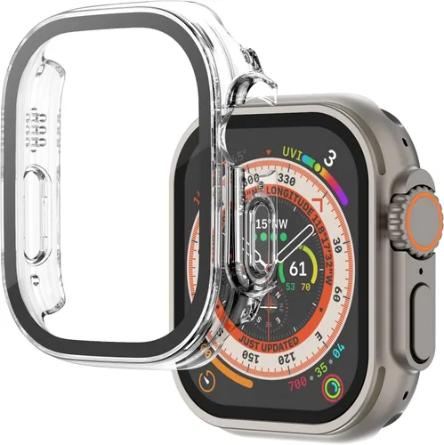 Miniatura 29 de Funda compatible con Apple Watch de 1 37⁄64 pulgadas (40 mm), serie 6/5/4/SE, con protector de pantalla de vidrio templado integrado, carcasa Negro