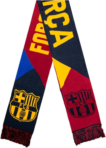 Icon Sports Bufanda de fútbol con licencia oficial del FC Barcelona, unisex para adultos