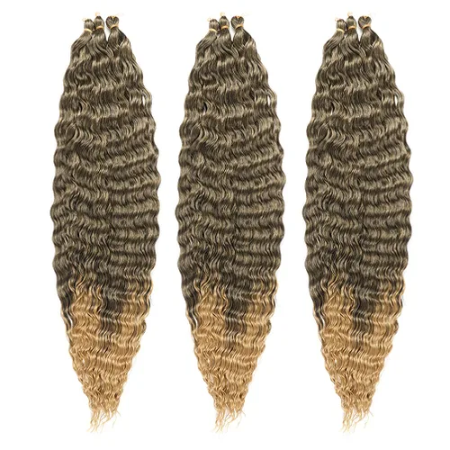 Miniatura 49 de 3 trenzas de ganchillo Passion Twist, cabello sintético preseparado para trenzar de 14 pulgadas, 3 paquetes de cabello trenzado pretrenzado