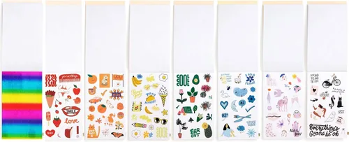 Miniatura 4 de Libro de pegatinas para planificador ban.do con más de 700 pegatinas surtidas, 35 páginas de pegatinas únicas y coloridas para diarios/calendarios