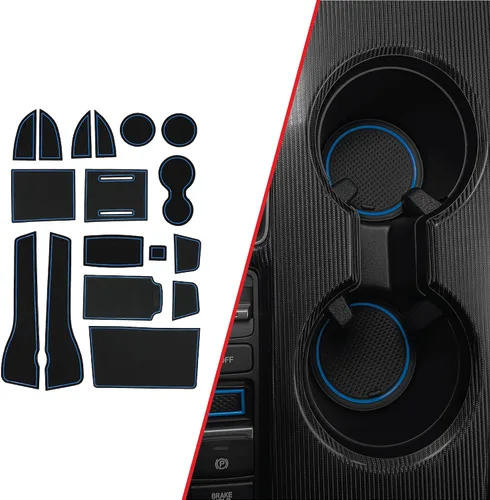 Miniatura 43 de CupHolderHero Compatible con accesorios Honda CR-V 2017-2022 – Insertos de portavasos antipolvo antideslizantes personalizados de alta calidad, Rojo