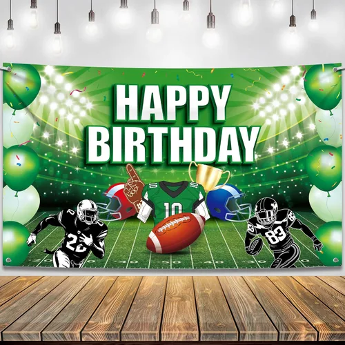 Miniatura 8 de KatchOn Fondo de fútbol extragrande de 72 x 44 pulgadas, pancarta de touchdown para decoraciones de fiesta de cumpleaños de fútbol americano