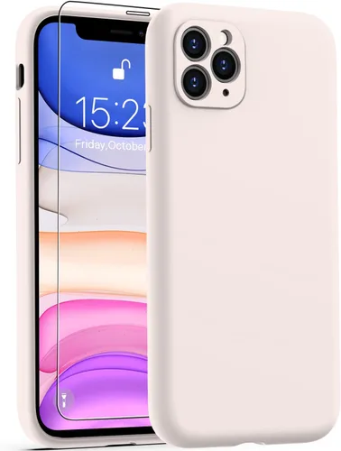 Miniatura 40 de DEENAKIN Funda de silicona compatible con iPhone 12 con protector de pantalla, mejora la protección de la cámara, funda protectora suave y flexible