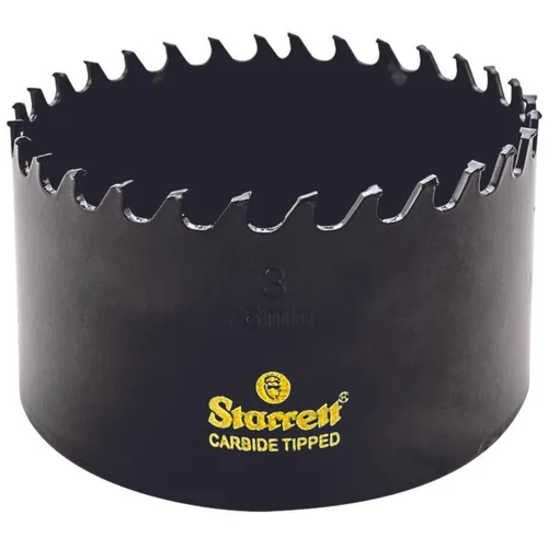 Starrett Sierra perforadora con punta de carburo con acabado de superficie de alta calidad, ideal para madera, PVC y fibra de vidrio, 3 dientes por