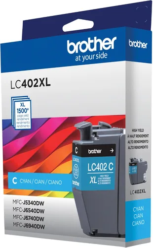 Miniatura 6 de Brother Cartucho de tinta genuino LC402XLC de alto rendimiento cian