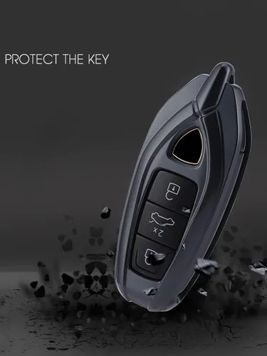 Miniatura 5 de Funda protectora de aleación de aluminio para llavero compatible con Lamborghini URUS 2021-2022 (negro)