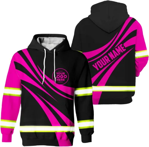 Miniatura 32 de Empresa, Equipo Uniforme Camisa de Alta Visibilidad para Hombres Camisa de Seguridad Logotipo Personalizado Nombre con Cintas Reflectantes AMZ02