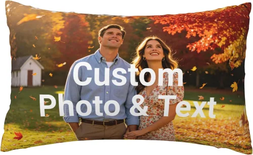 Miniatura 15 de Fundas de almohada personalizadas con texto de imagen, 12 x 12 pulgadas, fundas de almohada cuadradas personalizadas de doble cara para sofá cama