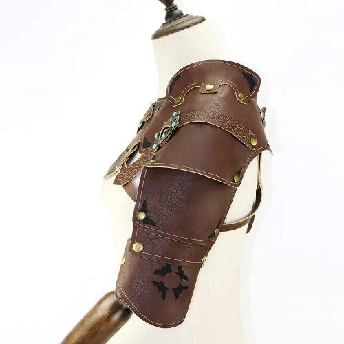 Miniatura 7 de WORUETE Armadura steampunk medieval, chaleco de capa vintage, guerrero vikingo, armadura de pecho para el hombro, para actuaciones en escenario