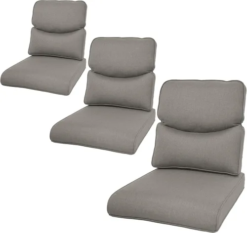 Miniatura 33 de Rilyson Cojines de patio para muebles de exterior, 22 x 24 pulgadas, respaldo alto y asiento profundo, cojín de exterior para sillas de patio, sofá