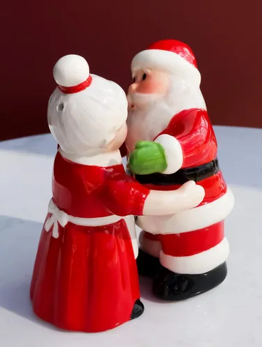 Miniatura 8 de Ebros Gift 'Tis The Season Dancing Mr And Mrs Santa Claus - Juego de saleros y pimenteros de Navidad para parejas, figuras de cerámica, fiesta