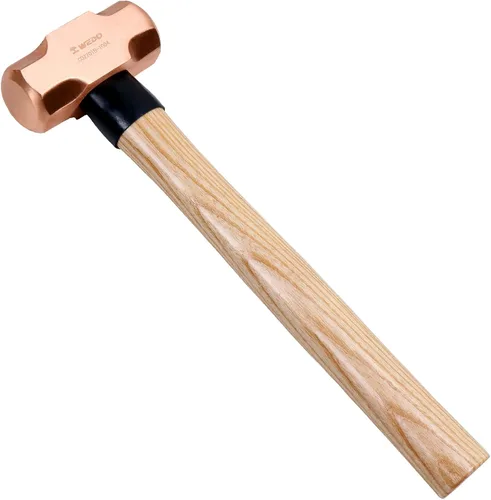 Miniatura 17 de WEDO Juego de martillo de trineo de cobre de 3 piezas, 3 lb+4 lb+5 libras, mango de fibra de vidrio, forja, resistente a la corrosión, estándar DIN