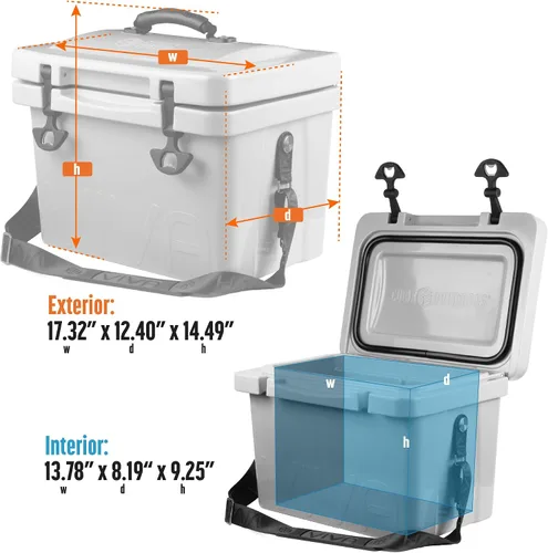 Miniatura 2 de Cubix Outdoors Viva Hielera Portátil Rígida Personal Para Llevar de 14 Cuartos Uso Diario, Playa, Deportes, Camping, Picnics, Lonchera