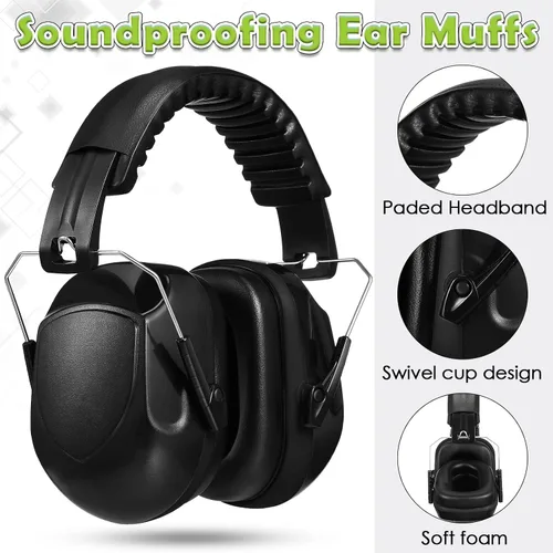 Miniatura 2 de Yunsailing 6 uds auriculares de reducción de ruido de protección de oído Nrr 28db Orejeras de seguridad para oído Orejeras de disparo Rango de corte
