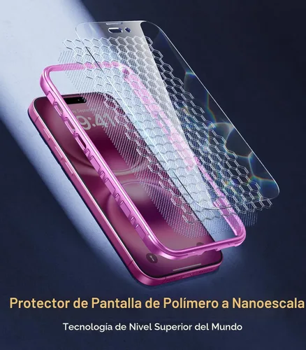 Miniatura 7 de Diaclara Funda diseñada para iPhone 16, mejorada [protección completa de la cámara], carcasa resistente de cuerpo completo con protector de pantalla