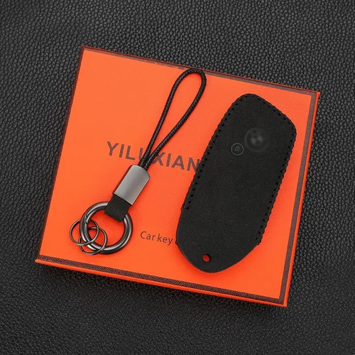 Miniatura 6 de KINIVA Funda de cuero para llavero de automóvil compatible con BMW i7 X5 X7 xi7 Series 2023, llavero para llavero remoto BMW