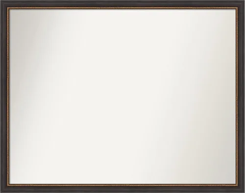 Miniatura 176 de Amanti Art Espejo de baño negro para sobre el fregadero, 23 x 23 pulgadas, espejo cuadrado negro Ashton, marco de madera tradicional mediano, se