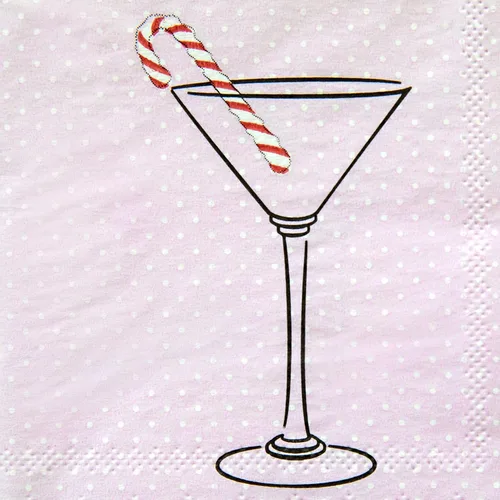 Miniatura 3 de C.R. Gibson TW4-23698 - Servilletas de papel desechables para fiestas de Navidad, color rosa y rojo, 5 x 5 pulgadas, 20