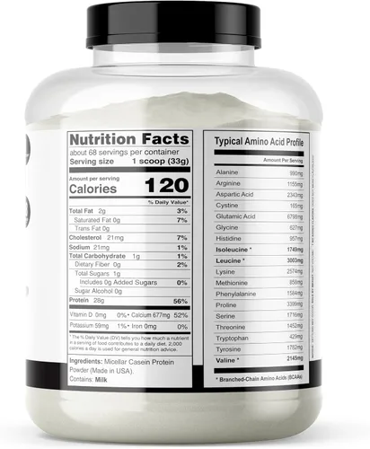 Miniatura 3 de It's Just! - Polvo de proteína 100% de caseína, hecho en EE. UU., sin sabores ni edulcorantes añadidos (sin sabor, 5 libras (paquete de 1))