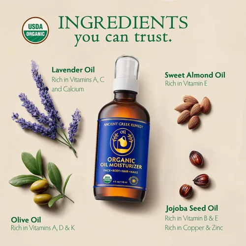 Miniatura 7 de Aceite corporal Ancient Greek Remedy - Aceite orgánico para después de la ducha para rostro y cuerpo hidratante para piel seca - Aceites