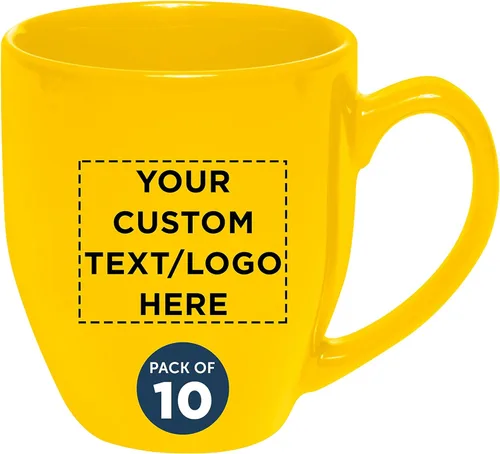 Miniatura 16 de DISCOUNT PROMOS Juego de 10 tazas de café grandes de 16 onzas, paquete a granel, perfectas para té, espresso, capuchino, cacao caliente, color verde