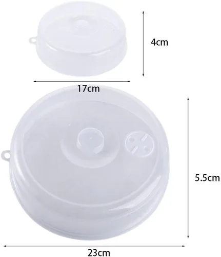 Miniatura 2 de generic Cubierta de plástico para alimentos para microondas con agarre, cubierta universal de sellado de PP para platos de alimentos, tapa