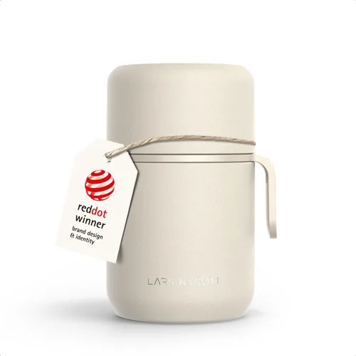 Miniatura 24 de LARS NYSØM Tarro de alimentos con aislamiento al vacío de acero inoxidable - Olla de almuerzo y frasco de almuerzo a prueba de fugas para alimentos