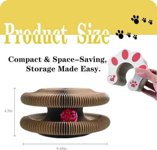 Miniatura 3 de Gatito - Tabla rascadora de juguete para gatos, órgano mágico, hecho de cartón corrugado reciclable, tablero de arañazos para gatos equipado
