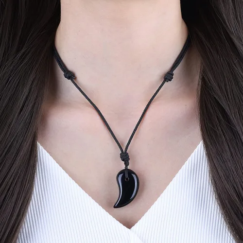 Miniatura 2 de COAI Collar de cristal curativo de magatama japonés