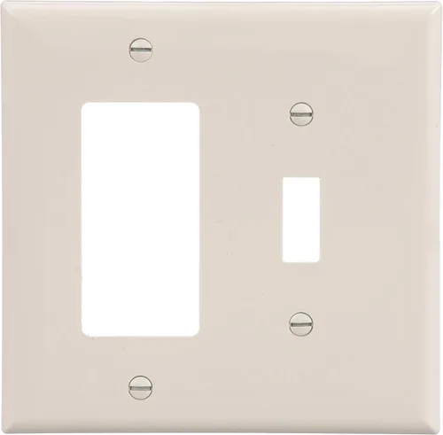 Miniatura 2 de EATON, White 2153W-BOX - Placa de pared termoestable de 2 bandas, tamaño estándar, con caja, acabado Blanco